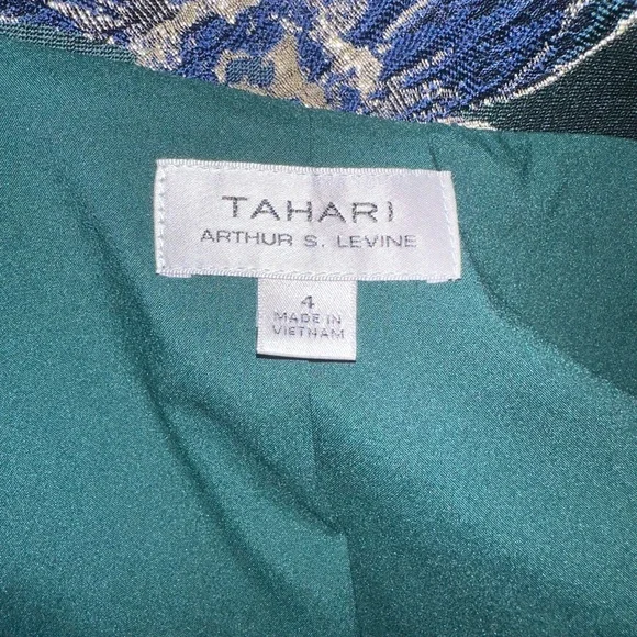 Tahari ASL Green and Blue Floral Blazer - Picture 5 of 5